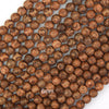 Matte Brown Tibetan DZI Agate Round Beads 15