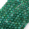 AA Green Fire Agate Round Beads Gemstone 15.5