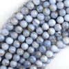 Natural Blue Lace Agate Round Beads Gemstone 15.5