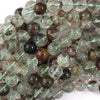 Natural Green Phantom Quartz Round Beads Gemstone 15.5