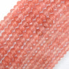 Cherry Quartz Rondelle Button Beads Gemstone 15.5