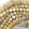 Natural Beige White Moonstone Round Beads Gemstone 15