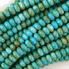 Light Blue Sea Sediment Jasper Rondelle Beads 15.5