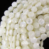 White Mother Of Pearl MOP Coin Beads Gemstone 15