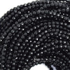 Faceted Black Onyx Round Beads Gemstone 15