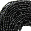 Faceted Black Onyx Round Beads Gemstone 15