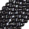 Faceted Black Onyx Round Beads Gemstone 15