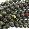 Natural Dragon Blood Jasper Round Beads 15