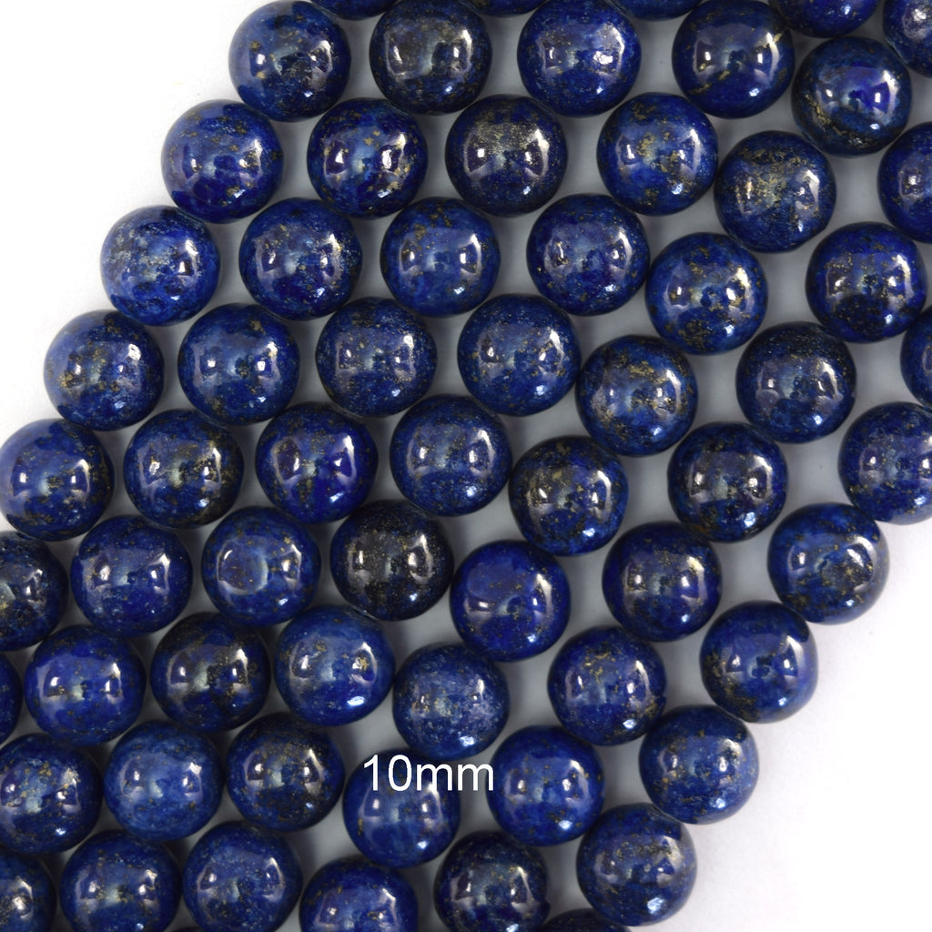 Blue Lapis Lazuli Round Beads 15" Strand 2mm 3mm 4mm 6mm 8mm 10mm 12mm 14mm