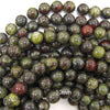 Natural Dragon Blood Jasper Round Beads 15