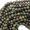 Natural Dragon Blood Jasper Round Beads 15