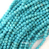 Faceted Blue Turquoise Round Beads Gemstone 15