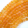 Faceted Yellow Citrine Round Beads Gemstone 15'' Strand 4mm 6mm 8mm 10mm 12mm S1