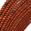 Natural Red Jasper Rondelle Button Beads 15