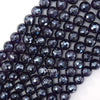 Mystic Titanium Natural Faceted Purple Amethyst Round Beads 15