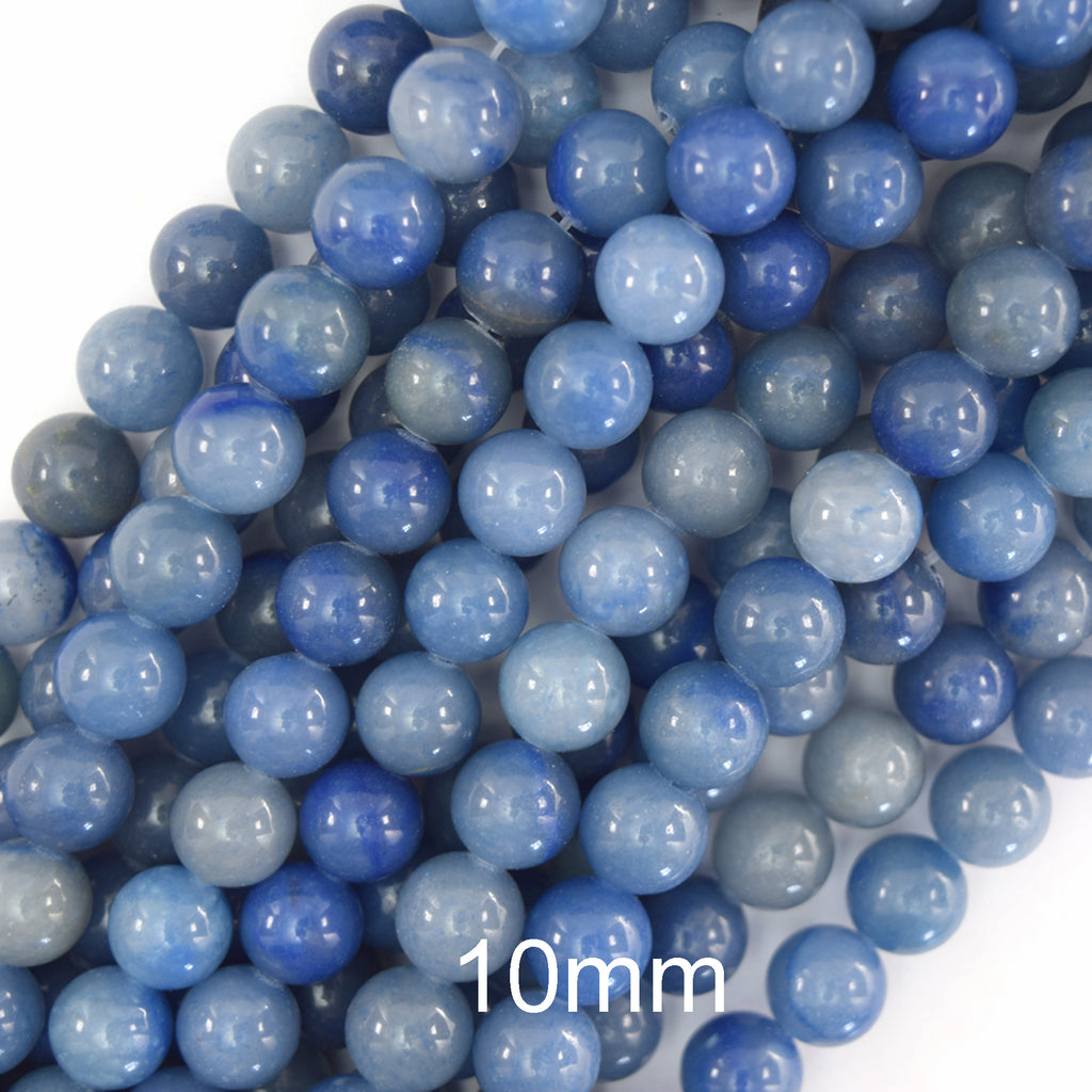 Natural Blue Aventurine Round Beads Gemstone 15" Strand 6mm 8mm 10mm
