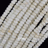 Faceted White Turquoise Rondelle Button Beads 15.5