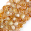 A grade Natural Yellow Citrine Round Beads 15