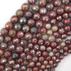 Mystic Titanium Faceted Red Jasper Round Beads 15