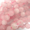 Natural Faceted Pink Rose Quartz Round Beads 15