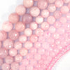 Natural Faceted Pink Rose Quartz Round Beads 15