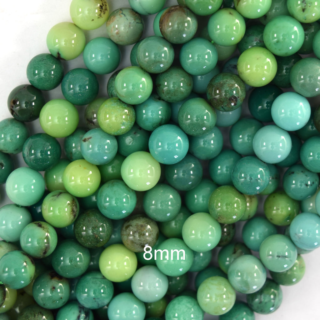 Natural Green Chrysoprase Round Beads 15.5" Strand 3mm 4mm 6mm 8mm 10mm