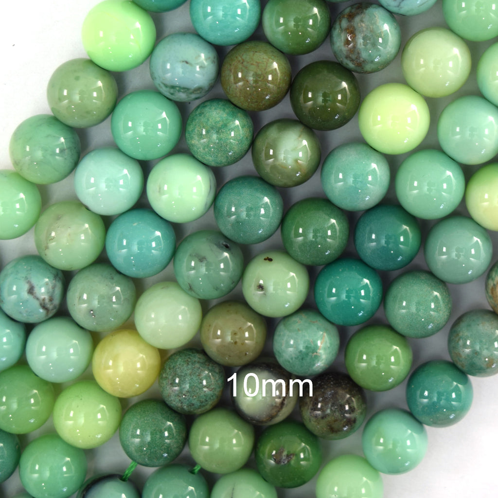 Natural Green Chrysoprase Round Beads 15.5" Strand 3mm 4mm 6mm 8mm 10mm