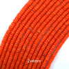 Orange Coral Heishi Disc Beads Gemstone 15.5
