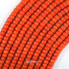 Orange Coral Heishi Disc Beads Gemstone 15.5