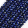 Faceted Blue Lapis Lazuli Round Beads 15