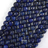 Faceted Blue Lapis Lazuli Round Beads 15