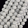Natural White Howlite Round Beads Gemstone 15