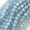 Light Blue Aquamarine Quartz Round Beads 15