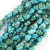 Blue Turquoise Pebble Nugget Beads 15
