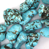 Blue Turquoise Pebble Nugget Beads 15