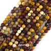 Natural Faceted Mookaite Round Beads 14.5