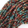Galaxy Multicolor Sea Sediment Jasper Rondelle Button Beads 15