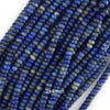 Natural Blue Lapis Lazuli Rondelle Button Beads 15