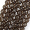 Natural Brown Smoky Quartz Round Beads Gemstone 15