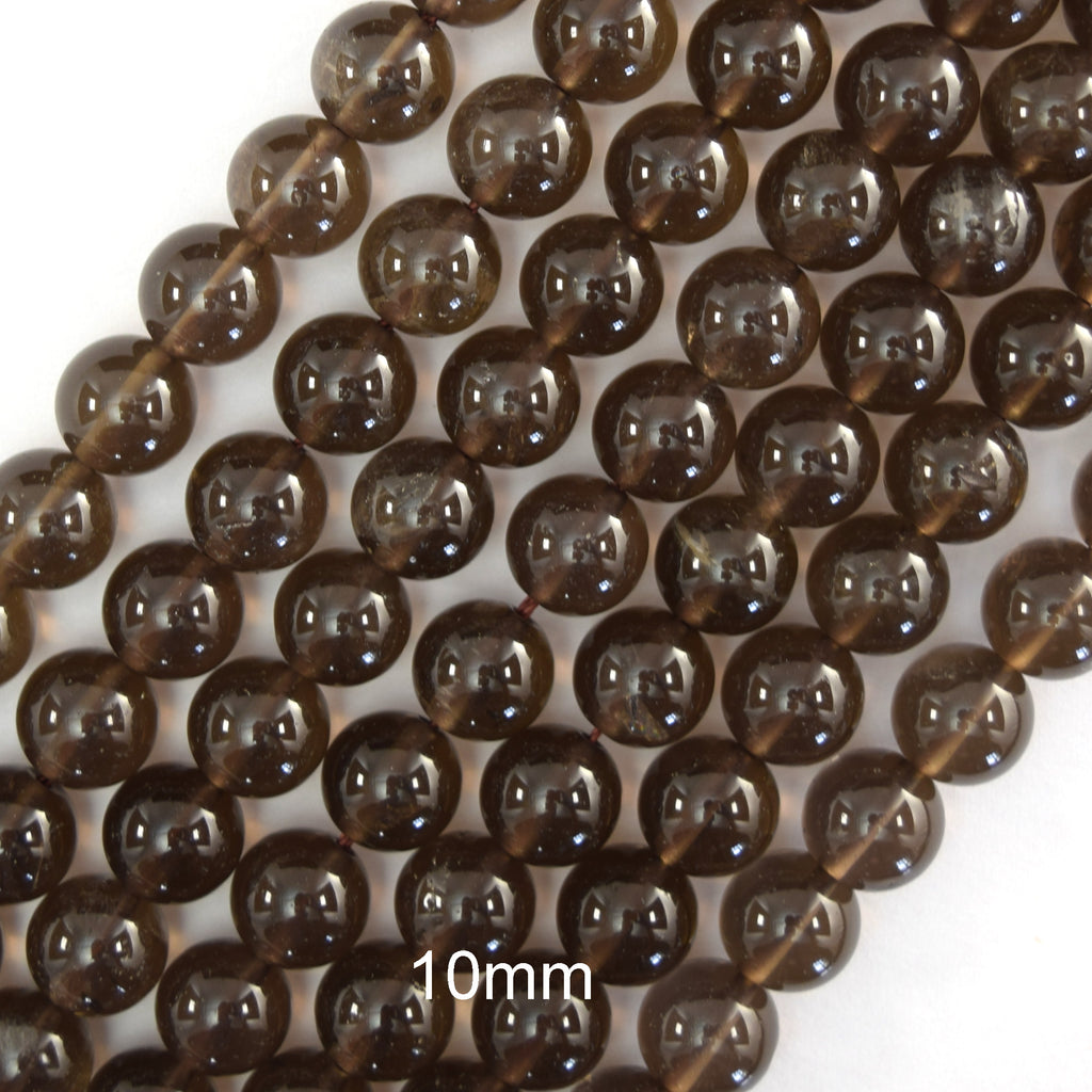 Natural Brown Smoky Quartz Round Beads Gemstone 15" Strand 4mm 6mm 8mm 10mm 12mm