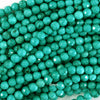 Faceted Green Turquoise Round Beads 15.5