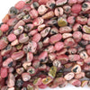 6mm - 10mm natural Argentina pink rhodochrosite pebble nugget beads 15.5
