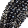 Black Dragon Vein Agate Round Beads Gemstone 15