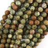 Natural Rainforest Green Rhyolite Jasper Round Beads 15