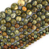 Natural Rainforest Green Rhyolite Jasper Round Beads 15