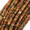 Natural Multicolor Picasso Jasper Heishi Disc Beads 15