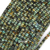 Natural Green African Turquoise Rondelle Button Beads 15