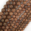 Matte Brown Tibetan DZI Agate Round Beads 15