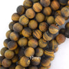 Natural Matte Tiger Eye Round Beads Gemstone 15