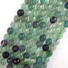 Natural Faceted Rainbow Fluorite Round Beads Gemstone 14.5